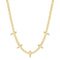 Gold Curb Chain Sparkle Point Necklace